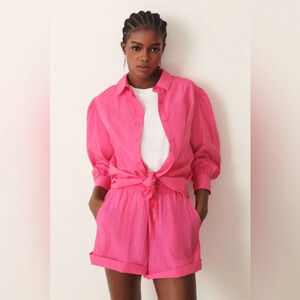 ba&sh Prasil Fuchsia Button Up Shirt